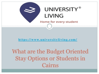 What are the budget oriented stay options or students in cairns