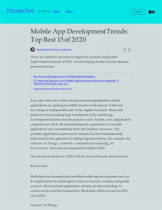 Mobile App Development Trends of 2020