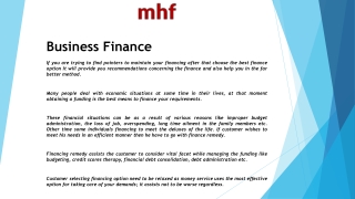 Business Finance