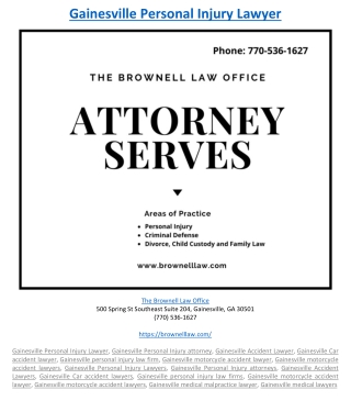 Gainesville Personal Injury Lawyer