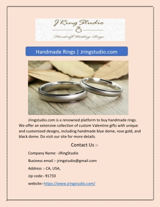 Handmade Rings | Jringstudio.com