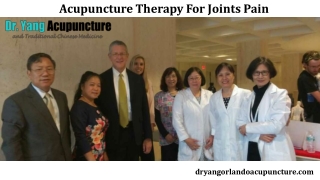 Acupuncture Therapy For Joints Pain