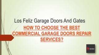 Garage Door Maintenance In Los Feliz