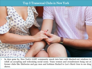 Top 3 Transexual Clubs in New York