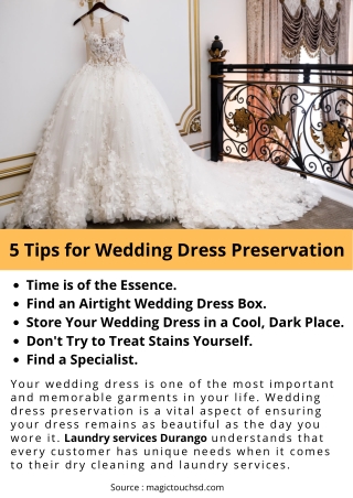 5 Tips for Wedding dress preservation