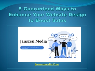 5 Guaranteed Ways to Enhance Your Website Design to Boost Sales