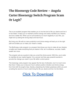 The Bioenergy Code Review – Angela Carter Bioenergy