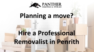 Hire a Professional Removalist in Penrith