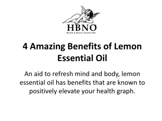 4 Amazing Benefits of Lemon Essential Oil