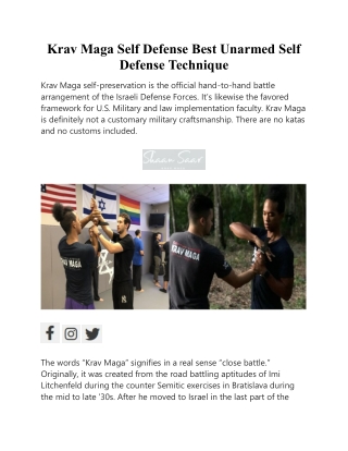 Florida Krav Maga | Shaansaar.com