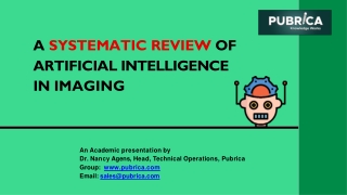 A systematic review of artificial intelligence in imaging – Pubrica