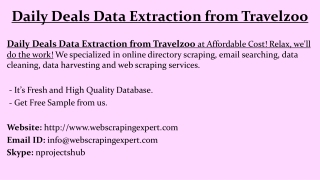 Daily Deals Data Extraction from Travelzoo