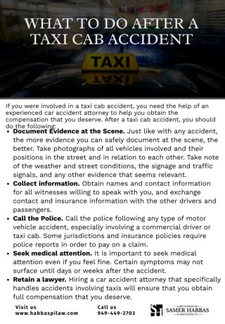 What To Do After A Taxi Cab Accident