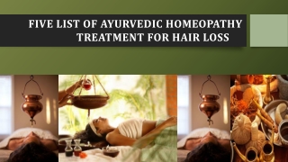 Five List of Ayurvedic Homeopathy Treatment for Hair Loss