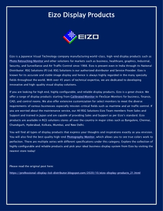 Eizo Display Products