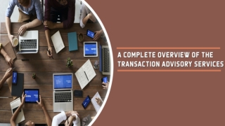 A complete overview of the transaction advisory services