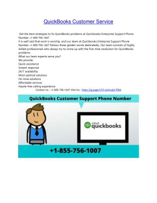 QuickBooks Customer Service