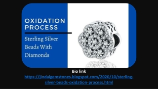 Oxidation process of sterling silver beads with diamonds