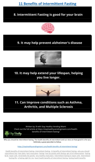 11 Benefits of Intermittent Fasting
