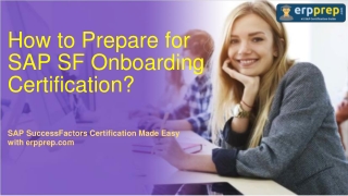 SAP SF ONB (C_THR91_1811) Certification : Study Tips and Questions [PDF]