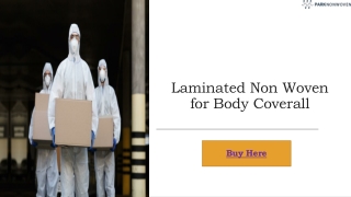 Park Non Woven - Best Manufacturer of Body Coverall & PP Filter Media