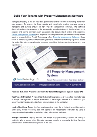 Property Management Software | Real Estate Software Dubai, UAE