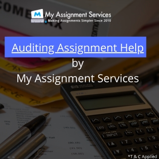 Auditing assignment help by My Assignment Services...