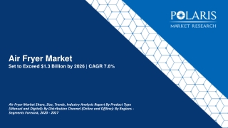 Air Fryer Market Size Worth $1.3 Billion By 2027 | CAGR: 7.6% |