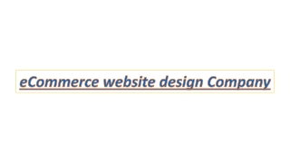 eCommerce website Design and Development Company