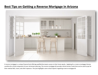 Best Tips on Getting a Reverse Mortgage in Arizona