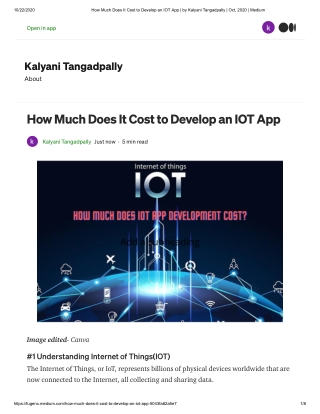 How much does it cost to develop an iot app