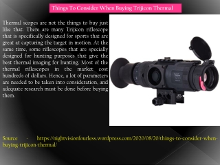 Buying Trijicon Thermal - Night Vision 4 Less