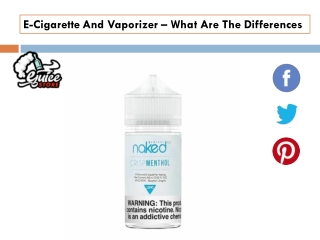 E-Cigarette And Vaporizer – What Are The Differences