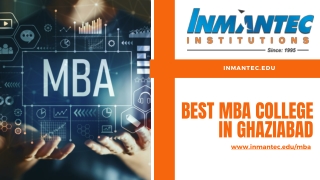 MBA  Courses in Ghaziabad | Apply Now | Inmantec Institution