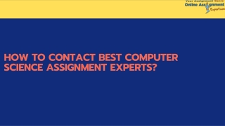 Contact Best Computer Science Assignment Experts