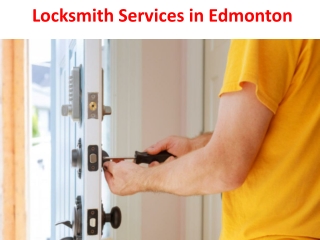 Locksmith Services in Edmonton