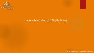 Facts About Narayan Nagbali Puja