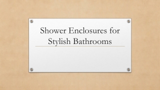 Shower Enclosures for Stylish Bathrooms