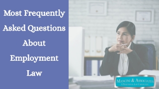 Most Frequently Asked Questions About Employment Law