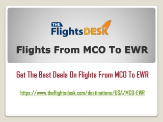 Flights From MCO To EWR