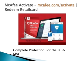 McAfee.com/Activate - Download, Install &amp; Activate McAfee Retail Card