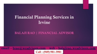 Financial Planning Services Irvine