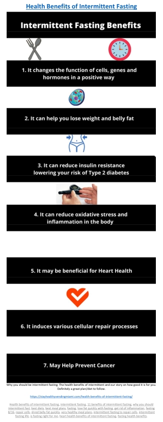 Health Benefits of Intermittent Fasting