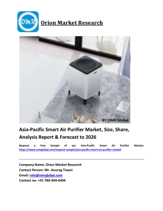 Asia-Pacific Smart Air Purifier Market Size, Industry Trends, Share and Forecast 2020-2026