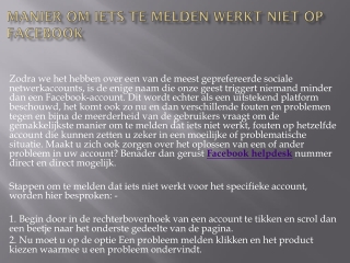 Contact facebook Nederland online serviceprovider