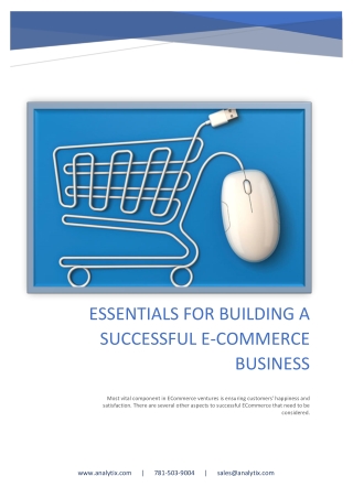 Essentials For Building A Successful E-Commerce Business