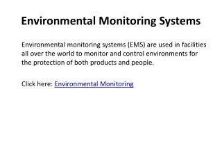 Environmental Monitoring