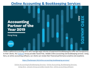 Online Accounting & Bookkeeping Services
