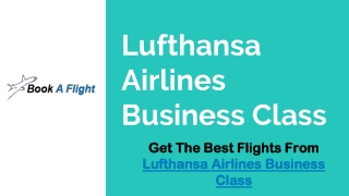 Lufthansa Airlines Business Class