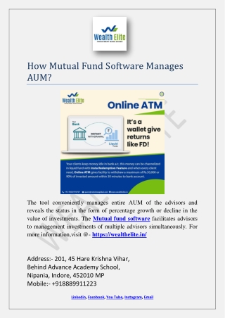 How Mutual Fund Software Manages AUM?